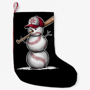Meia De Natal Pequena Presentes de Natal Bolas de Neve de Beisebol