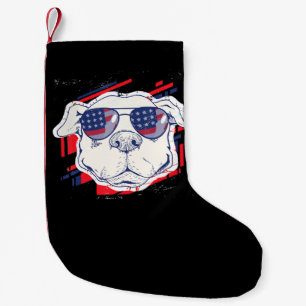 Meia De Natal Pequena Presentes do Alojamento do Bulldog no Dia da Indep