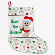 Primeira estocagem de Natal do bebê