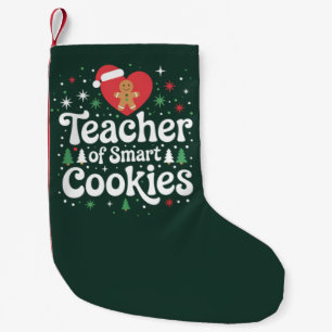 Meia De Natal Pequena Professor de Natal de Biscoitos Inteligentes