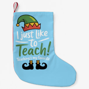 Meia De Natal Pequena Professor Divertido Natal Ensinar é Meu Favorito
