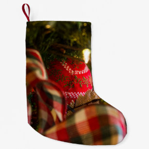 Meia De Natal Pequena Profundidade De Uma Árvore De Natal