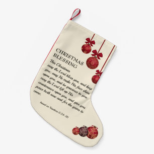 Meia De Natal Pequena QUE O SENHOR TE ABENÇOE, Christian