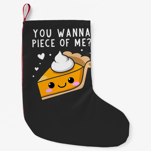 Meia De Natal Pequena Quer Uma Peça De Ação De Graças? (Frente)
