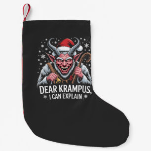 Meia De Natal Pequena Querido Krampus, Posso Explicar o Natal Papai Noel