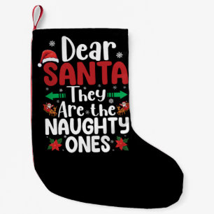 Meia De Natal Pequena Querido Papai Noel Eles São Uns Malvados Natal Cor