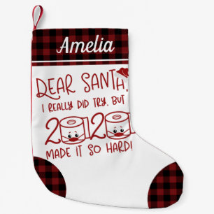Meia De Natal Pequena Querido Papai Noel Eu Realmente Tentei Engraçado 2