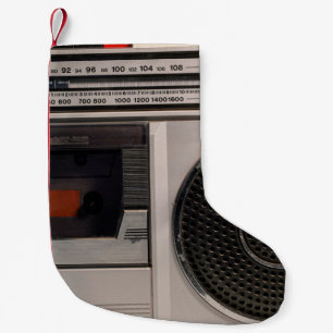 Meia De Natal Pequena Reco de cassete de rádio estéreo portátil retroatu