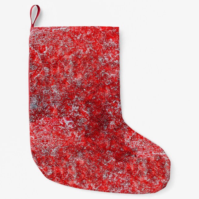Meia De Natal Pequena Red grunge textureabstract,ancient,art,background, (Frente)