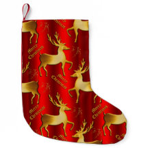 Reindeer ouro em Vermelho