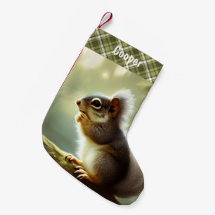 Meia De Natal Pequena Retrato Personalizado para a Vida Selvagem do Esqu