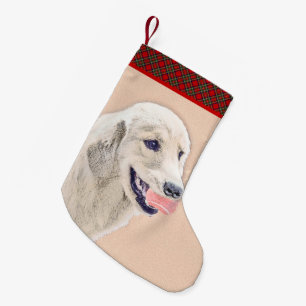 Meia De Natal Pequena Retriever ouro com pintura de cachorro de Tênis