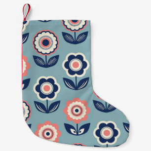 Meia De Natal Pequena Retro Floral: Eterno Padrão Charm