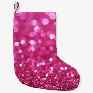 Meia De Natal Pequena Rosa Escuro: Abstrato elegante.
