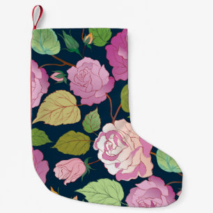 Meia De Natal Pequena Rosas 16