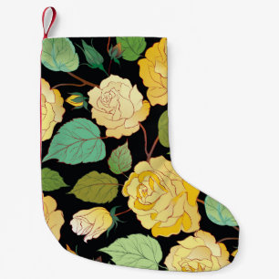 Meia De Natal Pequena Rosas 8
