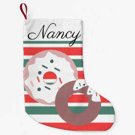 Meia De Natal Pequena Rosquinhas de Natal modernos salpicam