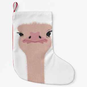 Meia De Natal Pequena Rosto engraçado de avestruz