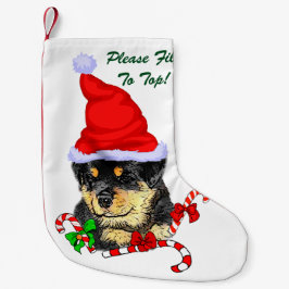 Meia De Natal Pequena Rottweiler Natal