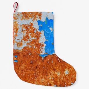 Meia De Natal Pequena Rusty Metal: Padrão de Texturas Grunge