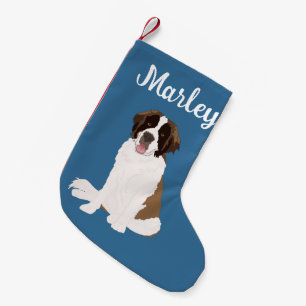 Meia De Natal Pequena Santo de Natal personalizável Bernard