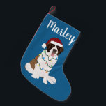 Meia De Natal Pequena Santo personalizável Bernard<br><div class="desc">Santo Bernard Christmas</div>