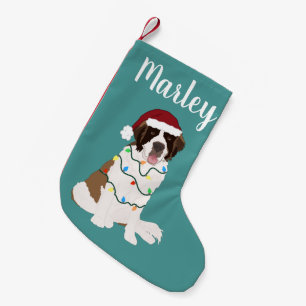 Meia De Natal Pequena Santo personalizável Bernard