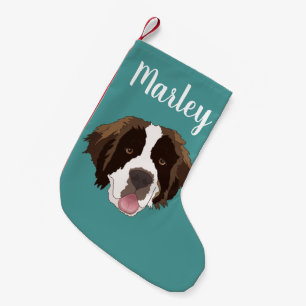 Meia De Natal Pequena Santo personalizável Bernard  