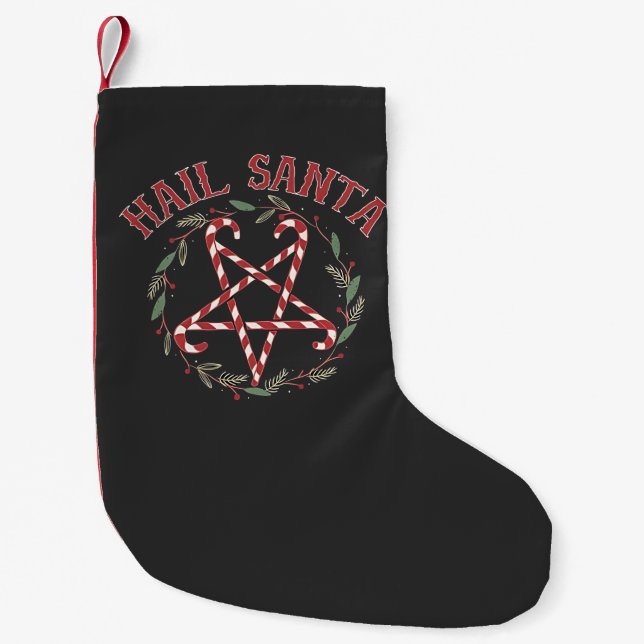 Meia De Natal Pequena Satã Natal Krampus Xmas Devil Candy (Frente)