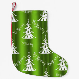 Meia De Natal Pequena Seja Feliz no Natal Verde