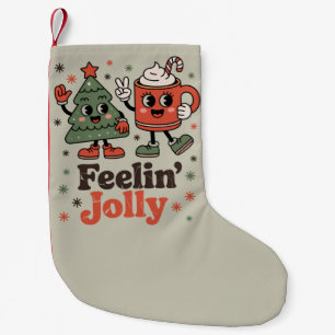 Meia De Natal Pequena Sentimento Natalino Retrô Alegre Festa de Fim de A