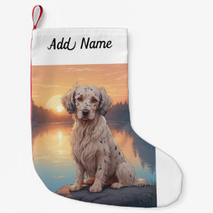 Meia De Natal Pequena Setter Inglês