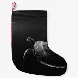MEIA DE NATAL PEQUENA SILHOUTE DA TARTARUGA MARÍTIMA SUBÁGUA