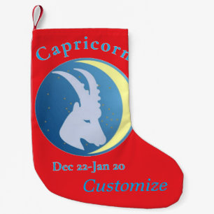 Meia De Natal Pequena Símbolo Capricorn Thunder_Cove