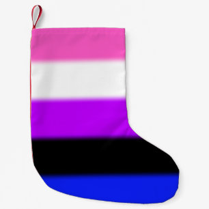 Meia De Natal Pequena Sinalizador do Orgulho de Genderfluido de Queda
