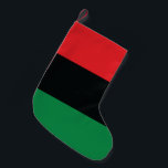 Meia De Natal Pequena Sinalizador vermelho, preto e verde<br><div class="desc">As três cores pan-africanas na bandeira representam: RED: o sangue que une todas as pessoas da ancestralidade negra africana, e derramou pela libertação; BLACK: pessoas negras cuja existência como nação, mas não como estado-nação, é afirmada pela existência da bandeira; e GREEN: a riqueza natural abundante da África. Vintage Old School...</div>
