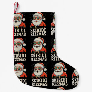 Meia De Natal Pequena Skibidi Rizzmas Papai Noel Rizz Natal Xmas Férias