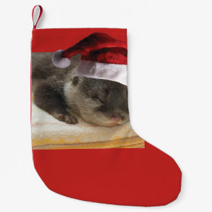Meia De Natal Pequena Sleepy Oyyer Santa Claus