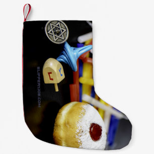 Meia De Natal Pequena SlipperyJoe Hanukkah natureza-morta simbólica feri