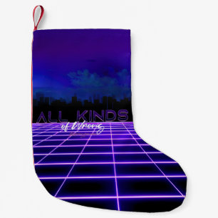 Meia De Natal Pequena SlipperyJoe's todo tipo de texto negrito em 3D err