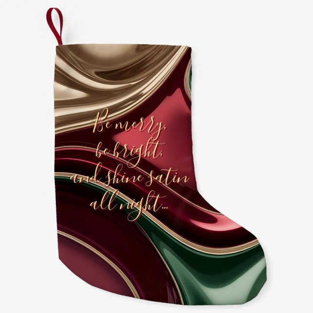 Meia De Natal Pequena Small Christmas stocking in stylish graphic (Frente)
