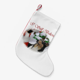 Meia De Natal Pequena Smooth Collie Christmas