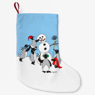 Meia De Natal Pequena Snowman Christmas Stocks