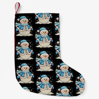 Meia De Natal Pequena Snowman Christmas Xmas Winter Holiday Season