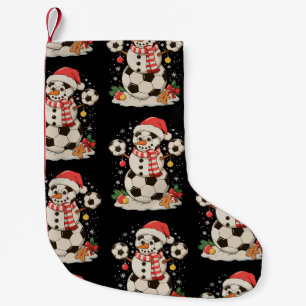 Meia De Natal Pequena Snowman Futebol Natal Férias de Natal Esporte do N