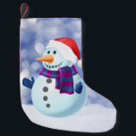 Meia De Natal Pequena Snowman Winter Merry Christmas Snow<br><div class="desc">Snowman Winter Feliz Natal Neve A Atacar.</div>