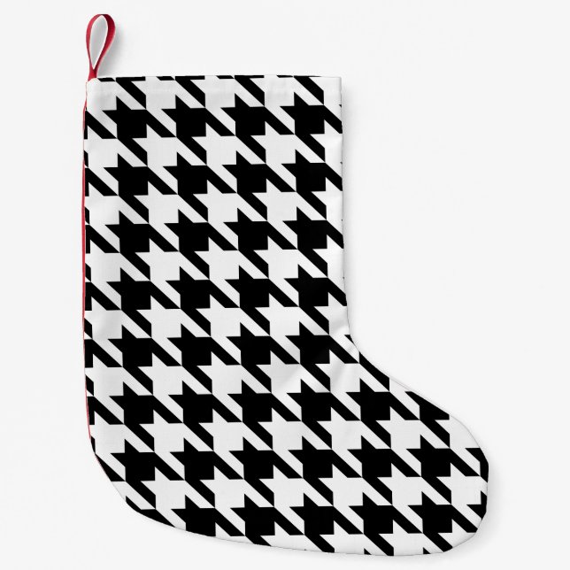 Meia De Natal Pequena som branco preto (Frente)