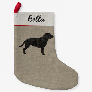 Meia De Natal Pequena Staffordshire Bull Terrier Dog Silhouette Staffie