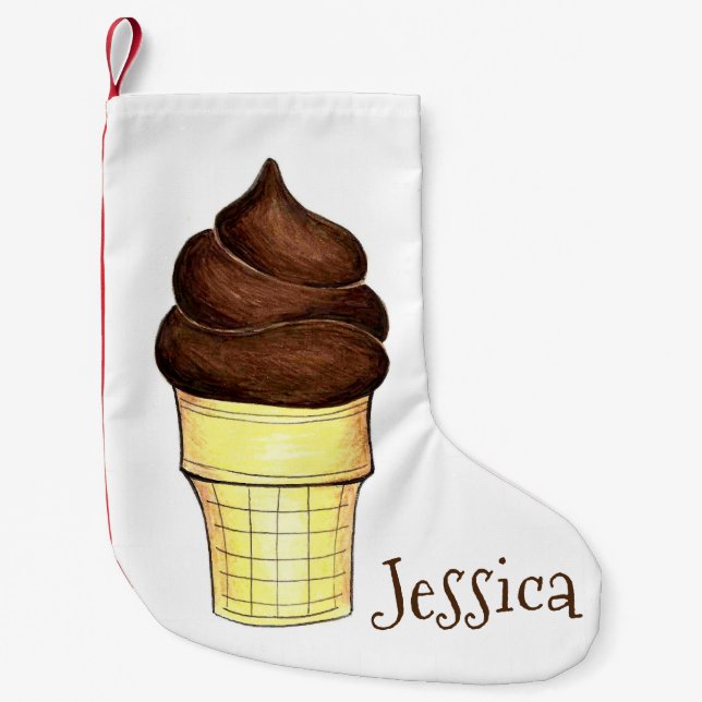 Meia De Natal Pequena Suave Serve Chocolate Suave Sorvete de Suco (Frente)