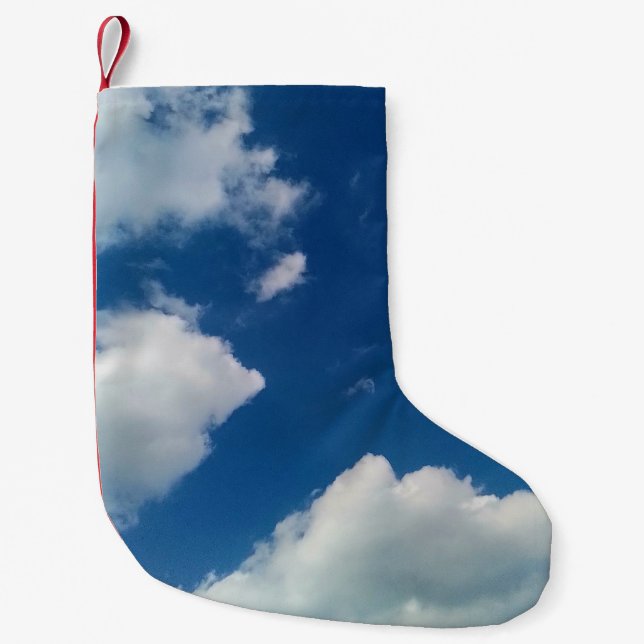 Meia De Natal Pequena Suavidade às nuvens (Frente)